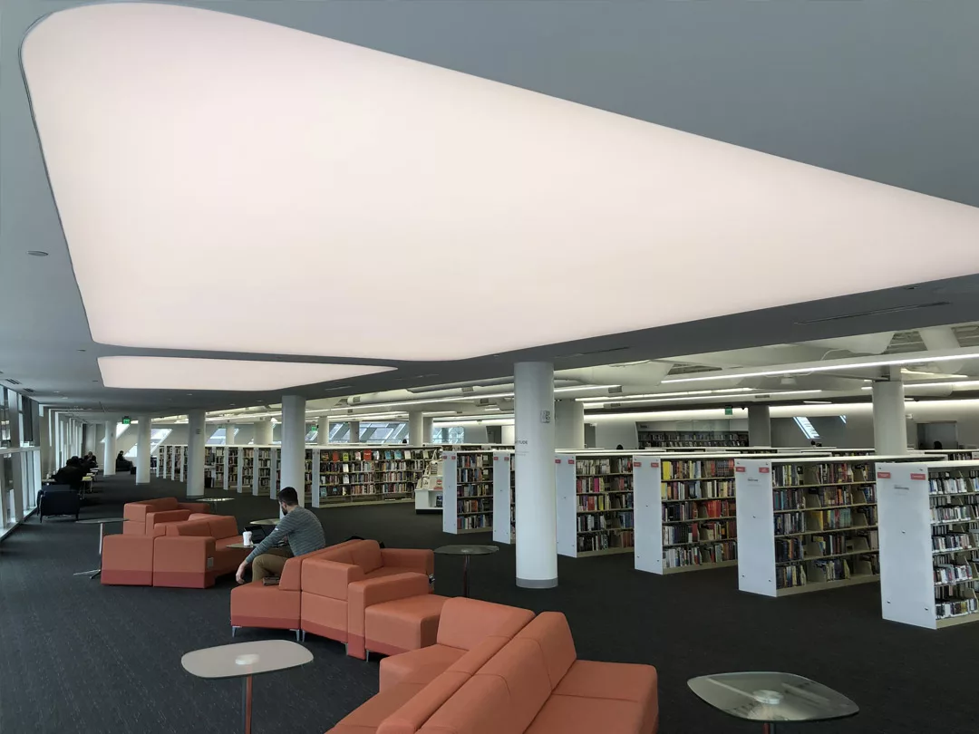 Illuminated Acoustical Solution for Local Library