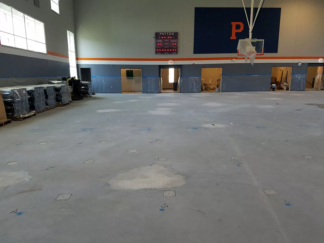 Isolated Floor Reduces Impact Noise in Local Highschool